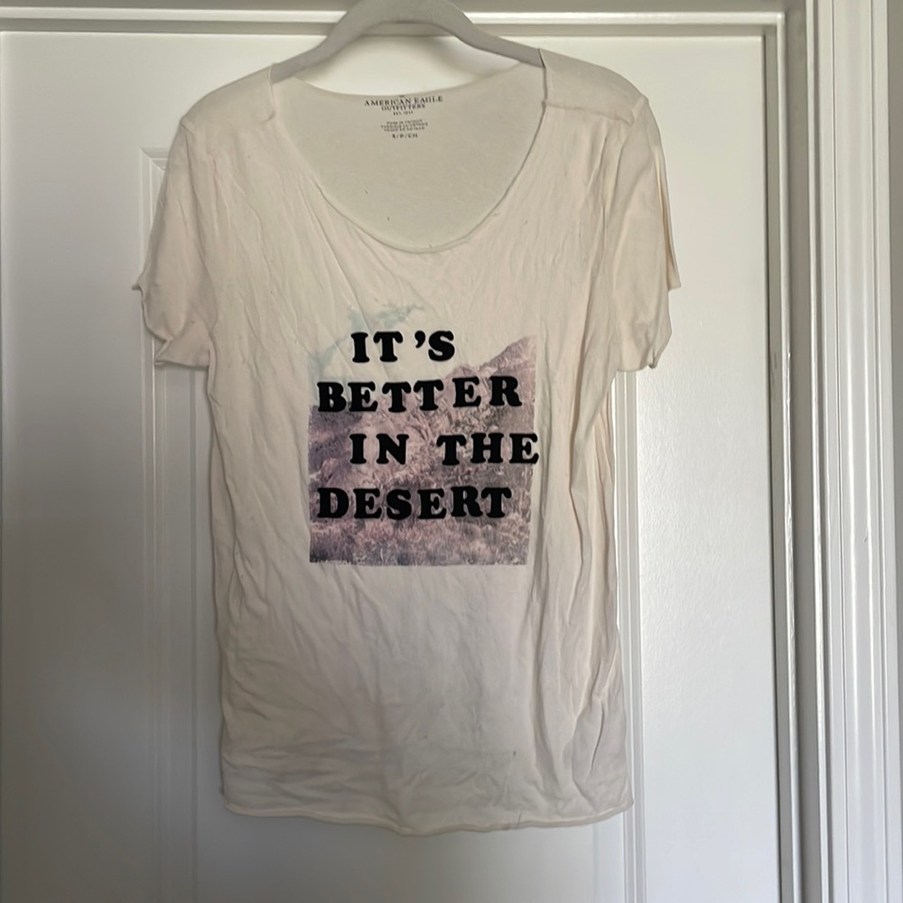 it’s better in the desert American eagle t shirt sz s